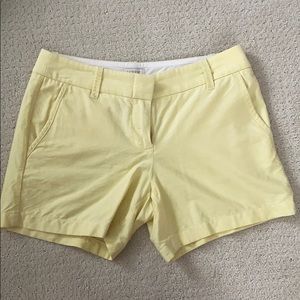 Yellow linen J-crew shorts